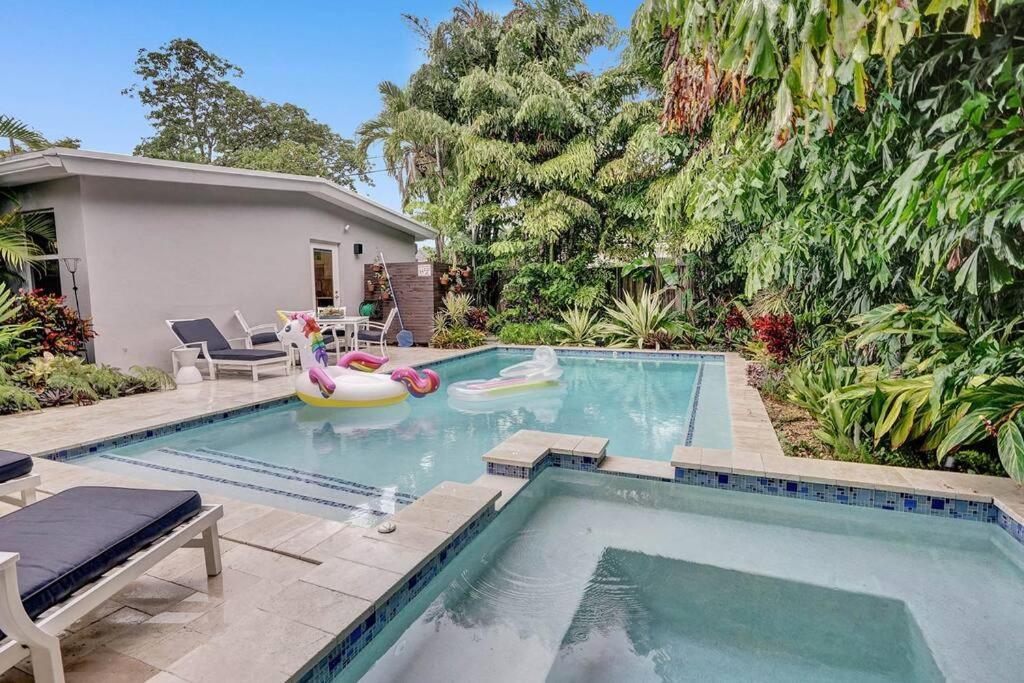 Stylish Tropical Oasis Hot Tub Pool Bbq Villa Fort Lauderdale Luaran gambar