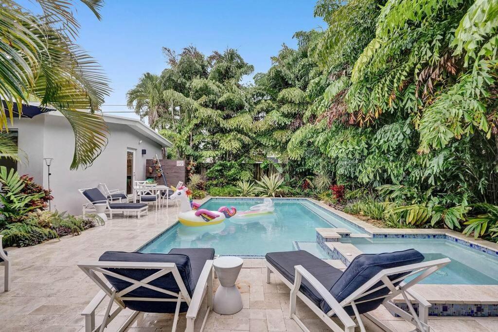 Stylish Tropical Oasis Hot Tub Pool Bbq Villa Fort Lauderdale Luaran gambar