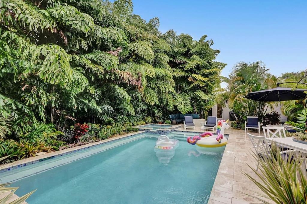 Stylish Tropical Oasis Hot Tub Pool Bbq Villa Fort Lauderdale Luaran gambar